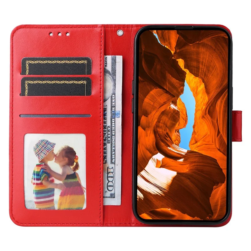 For Xiaomi Redmi Turbo 4 5G / Poco X7 Pro 5G Case Sunflower Imprint Leather Wallet Phone Cover - Red