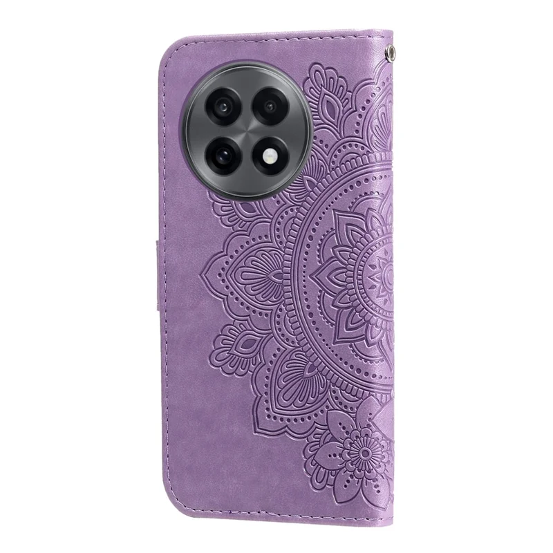 Case for OnePlus 13R 5G / Ace 5 Pro 5G / Ace 5 5G Floral Pattern PU Leather Wallet Stand Phone Cover - Purple