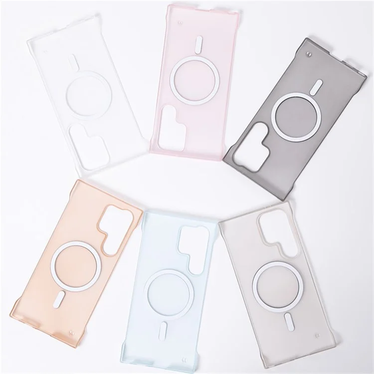For Samsung Galaxy S25 Ultra Phone Case Anti Scratch Frameless PC Cover Compatible with MagSafe - Gold