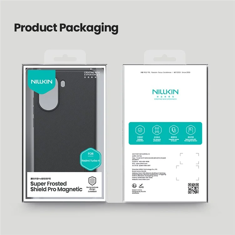 NILLKIN Escudo Mate Pro para Xiaomi Redmi Turbo 4 5G Funda Compatible con MagSafe PC + Funda de Teléfono TPU