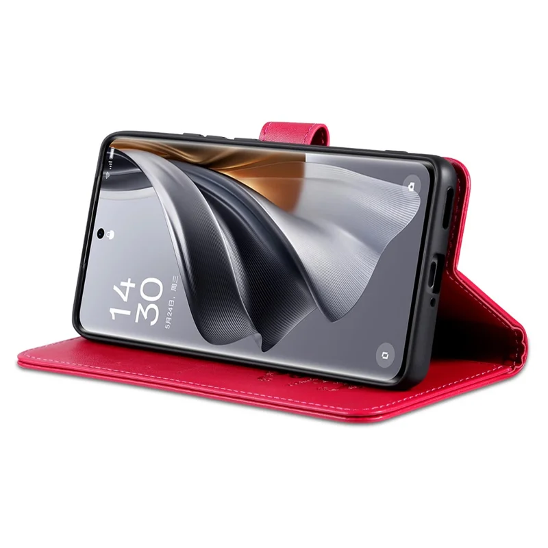 AZNS For Xiaomi Redmi Turbo 4 5G  /  Poco X7 Pro 5G Case Anti-Scratch PU Leather Stand Wallet Phone Cover - Red