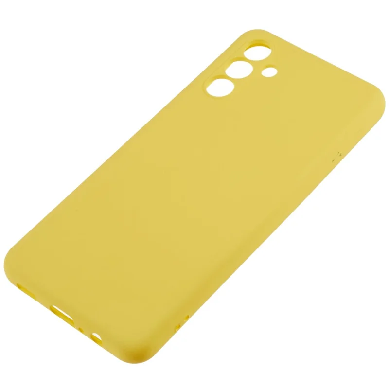2.0mm Slim Phone Case for Samsung Galaxy M52 5G Anti-Drop Protective Case Arc Edge TPU Phone Cover - Yellow