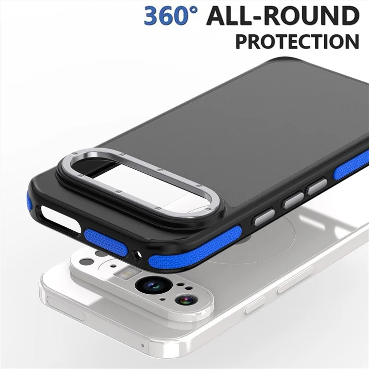 Чехол для Google Pixel 9 Pro XL, Скин с сенсорным ПК + TPU, Противоударный, Задняя крышка телефона - Синий