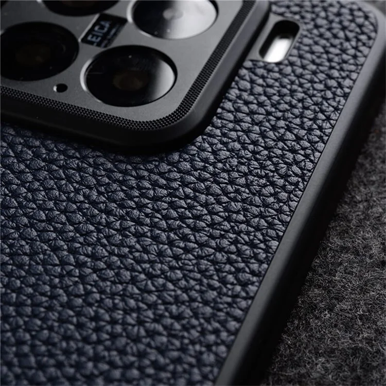 MELKCO Для Xiaomi 15 Чехол Подлинная кожа коровы с покрытием ПК Чехол для телефона - Оранжевый