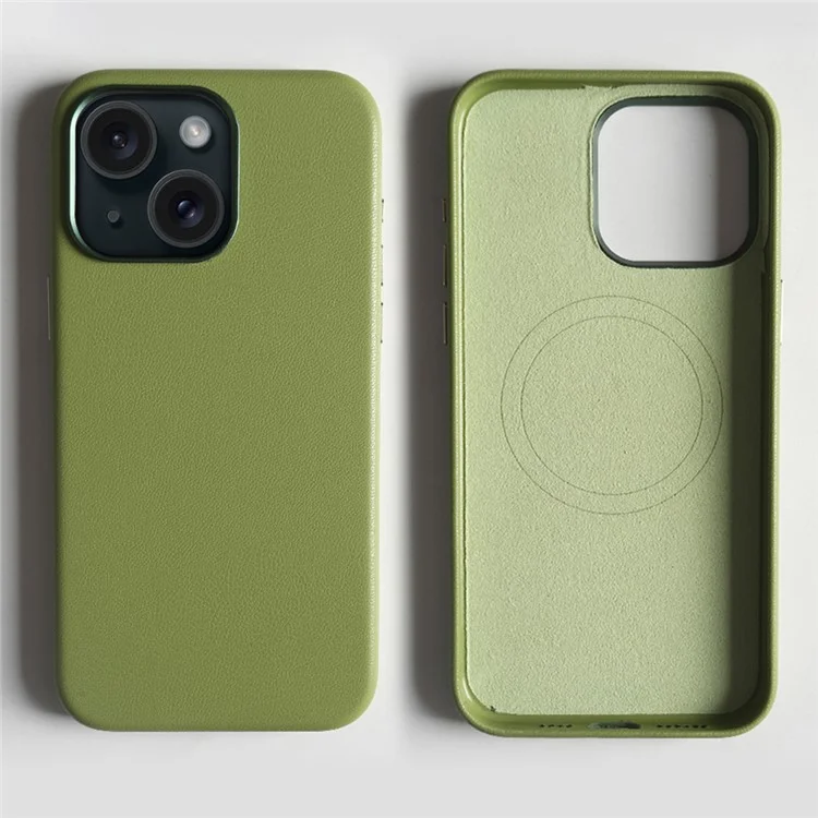 For iPhone 13 Magnetic Case Eco-Friendly RPET Phone Back Cover GRS Certified - Light Green