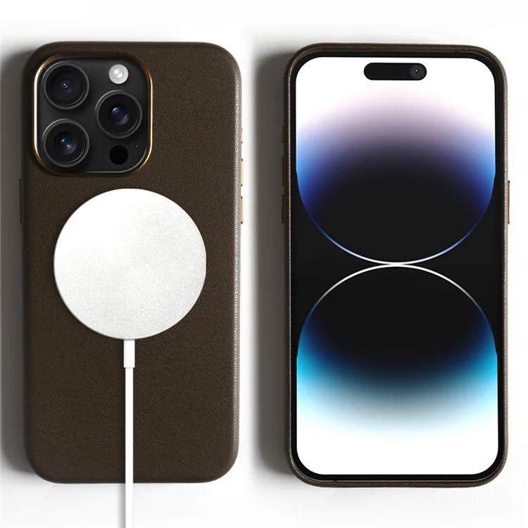 Чехол для iPhone 14 Pro Max с магнитной фиксацией, экологичный, из переработанного ПЭТ-пластика, с сертификатом GRS - Темно-коричневый
