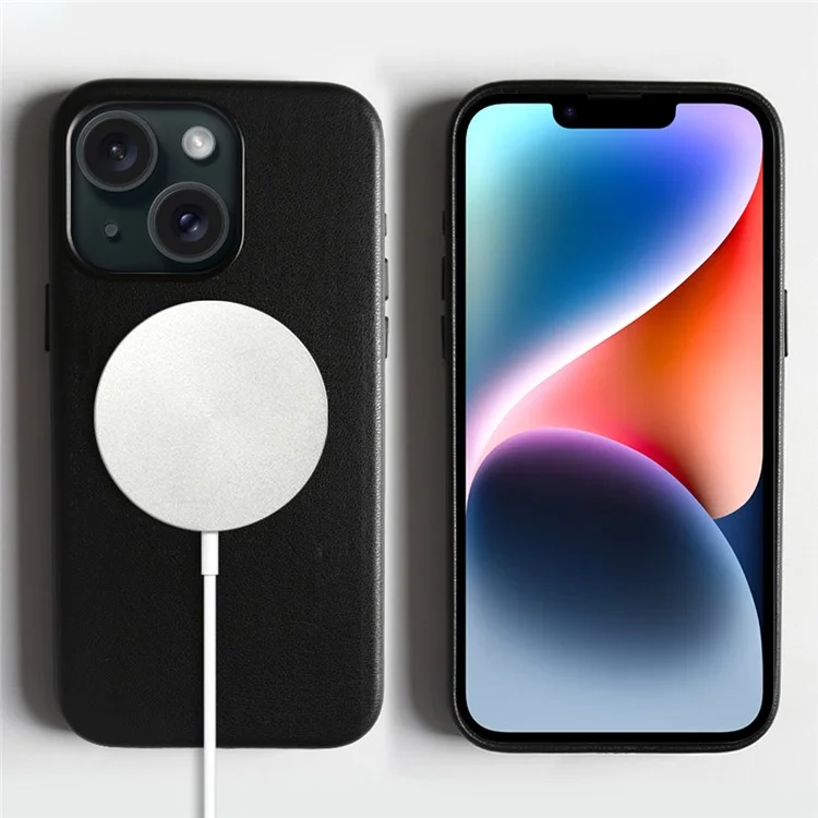 Capa Magnética para iPhone 14 Ecológica de Couro RPET Certificação GRS - Preto