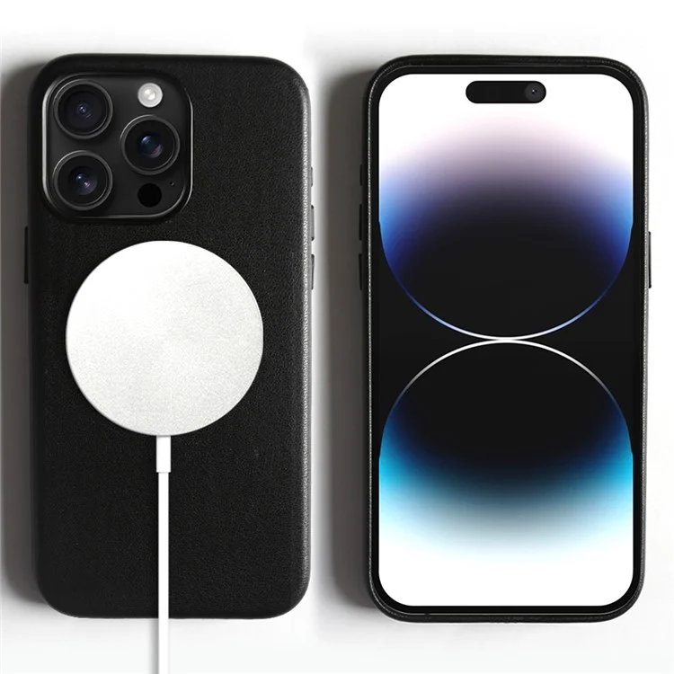 Étui magnétique pour iPhone 14 Pro en matériaux recyclés RPET, certifié GRS - Noir