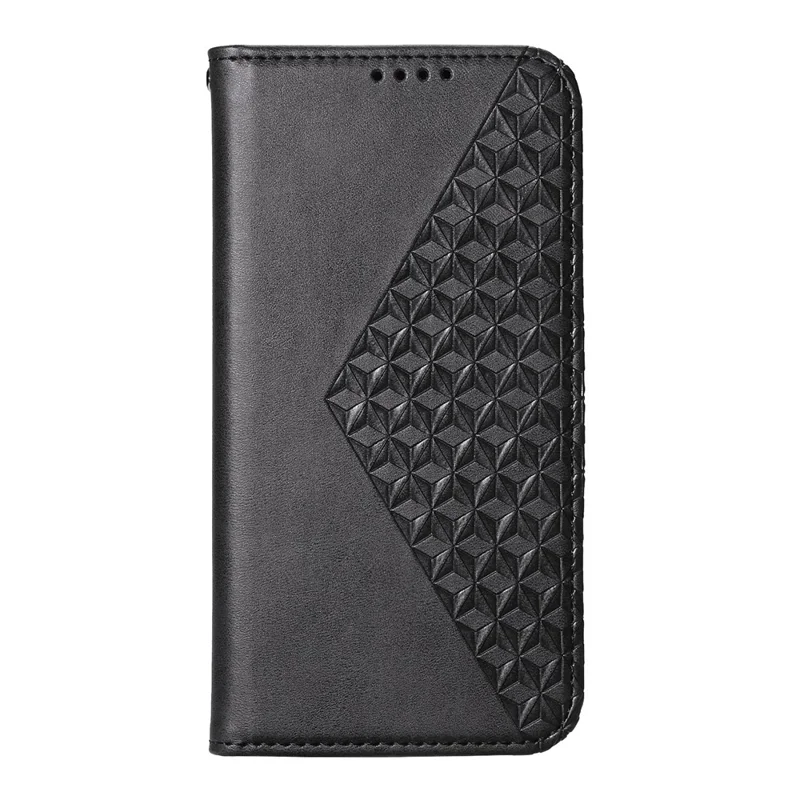 Funda para Realme 13+ 5G de Cuero PU con Textura de Ternero y Cartera - Negro