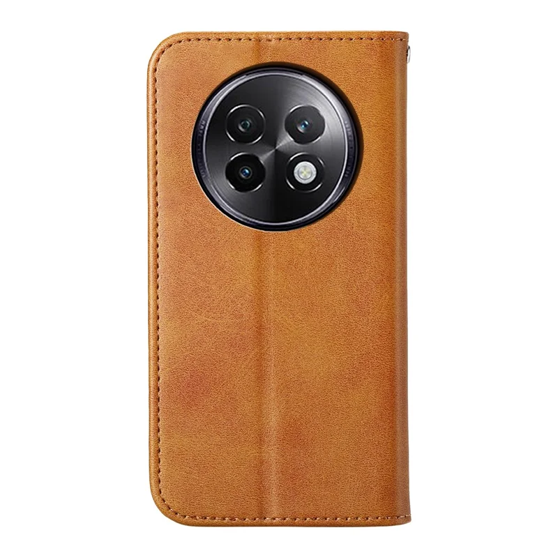 For Realme 13+ 5G Case Calf Texture PU Leather Phone Cover with Wallet - Yellow