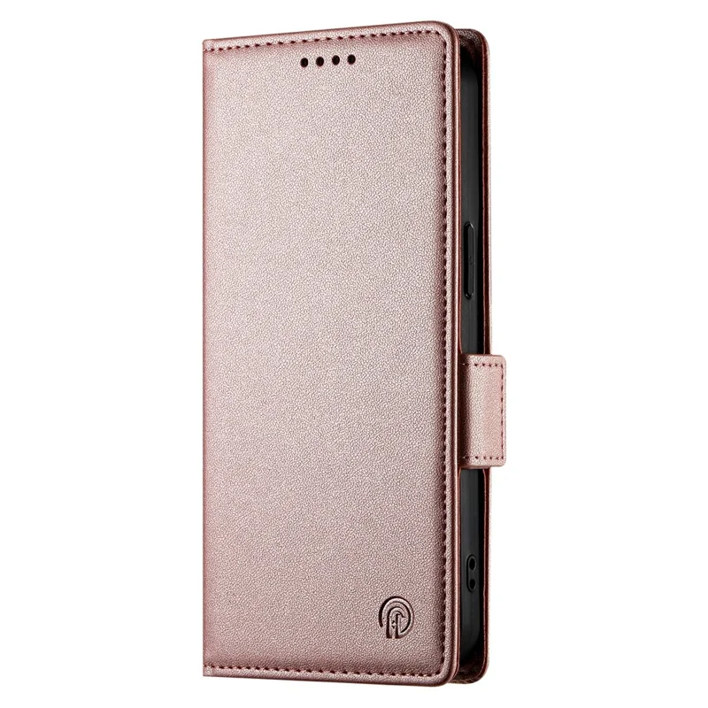 DF-010 For Realme 13+ 5G / 13 Pro 5G (China) Stand Case PU Leather Wallet Phone Cover - Rose Gold