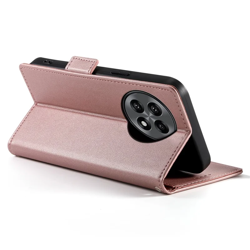 Cover a portafoglio in pelle PU con supporto per OnePlus 13R 5G - Oro Rosa