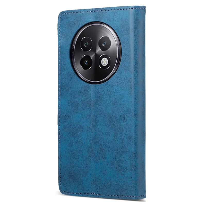 DF-05 Funda tipo cartera para Realme 13+ 5G con bloqueo RFID, cubierta de teléfono de cuero PU - Azul