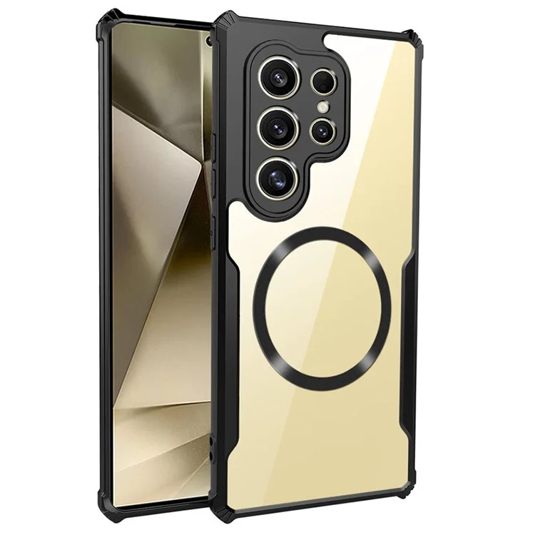 For Samsung Galaxy S24 Ultra Case Compatible with MagSafe Reinforced Corners TPU + Acrylic Phone Cover