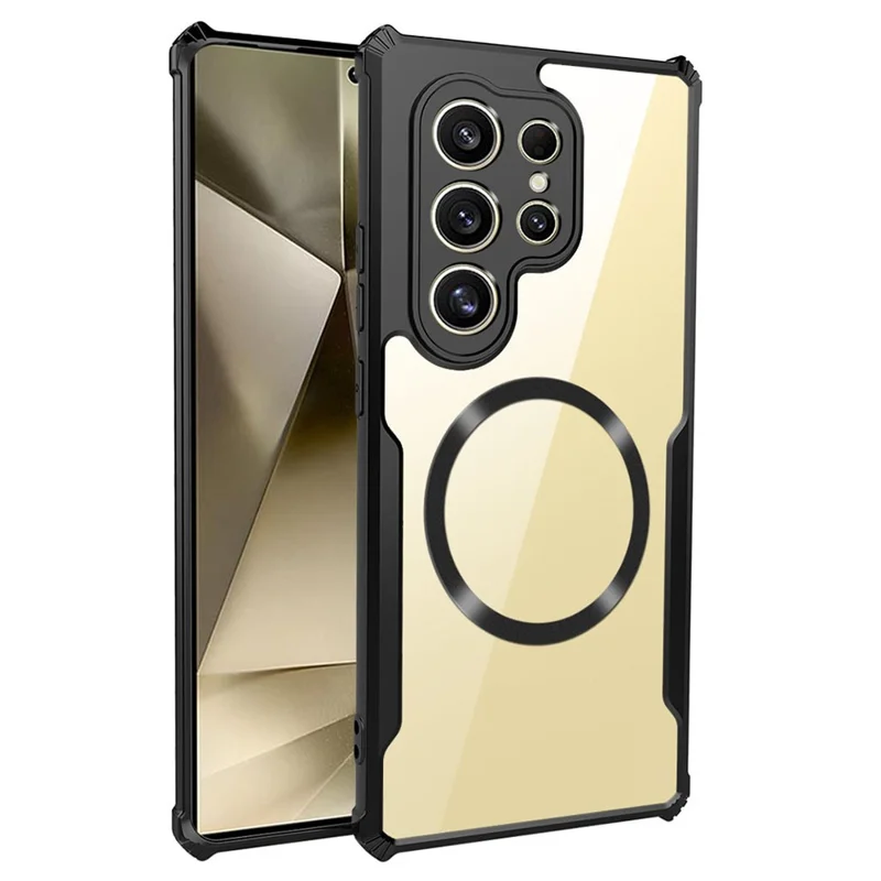 Étui compatible Galaxy S25 Ultra de Samsung avec MagSafe, coins renforcés, coque en TPU + acrylique