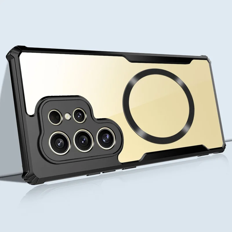 Étui compatible Galaxy S25 Ultra de Samsung avec MagSafe, coins renforcés, coque en TPU + acrylique