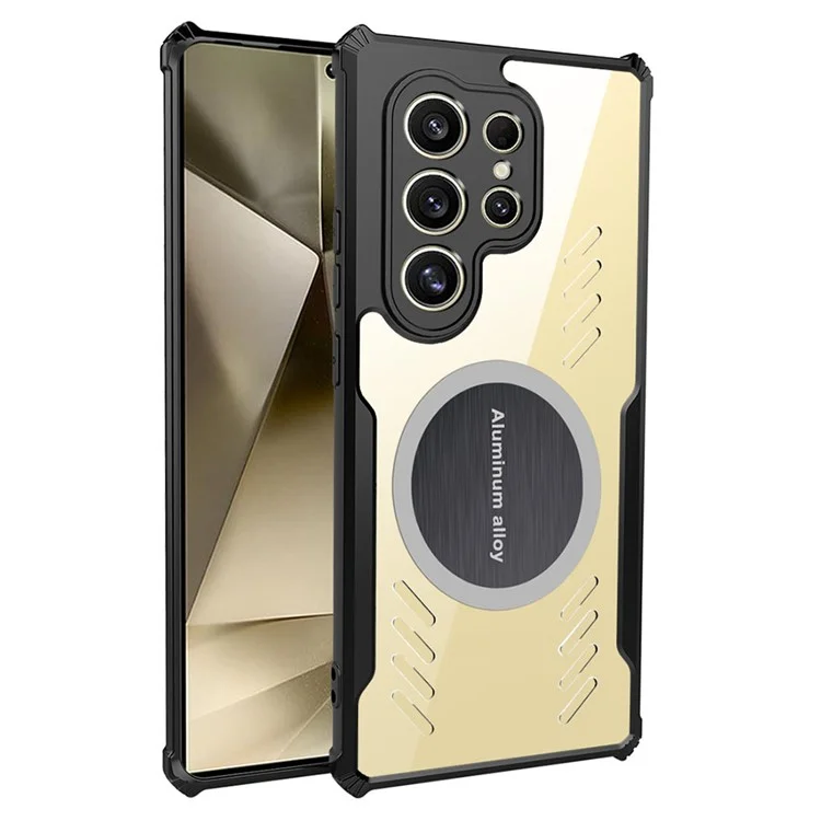 For Samsung Galaxy S25 Ultra Case Reinforced Corners TPU + Acrylic Heat Dissipation Phone Cover