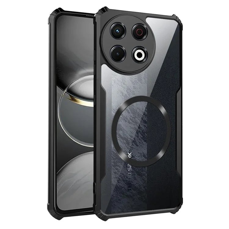 For TECNO Spark 30 Pro 4G Case Compatible with MagSafe Reinforced Corners TPU + Acrylic Phone Cover