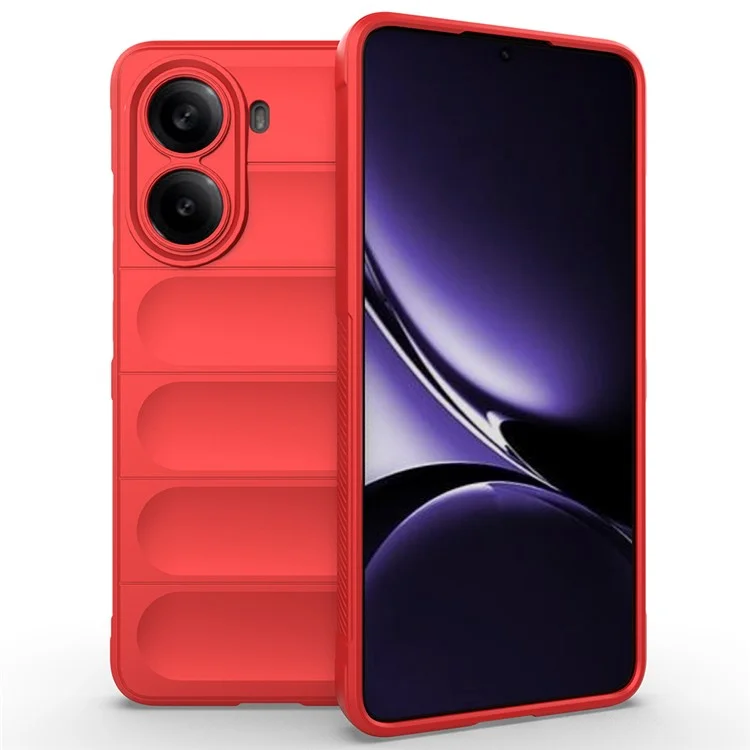 Cover per Xiaomi Redmi Turbo 4 5G / Poco X7 Pro 5G Custodia Antiurto Morbida in TPU Resistente per Retro Telefono - Rosso