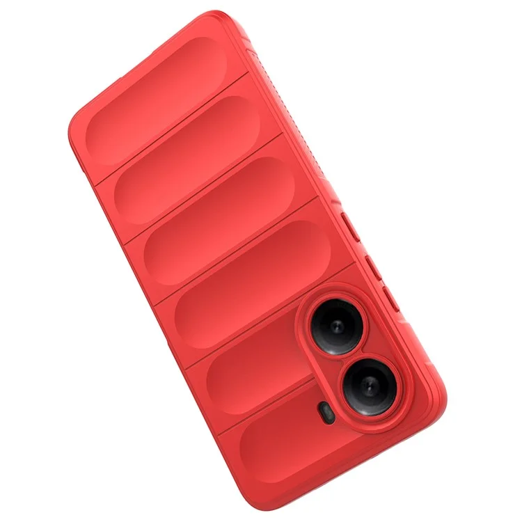 Cover per Xiaomi Redmi Turbo 4 5G / Poco X7 Pro 5G Custodia Antiurto Morbida in TPU Resistente per Retro Telefono - Rosso