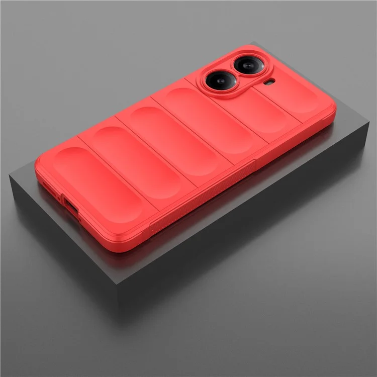 Cover per Xiaomi Redmi Turbo 4 5G / Poco X7 Pro 5G Custodia Antiurto Morbida in TPU Resistente per Retro Telefono - Rosso