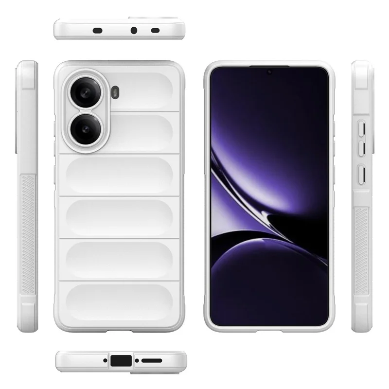 For Xiaomi Redmi Turbo 4 5G  /  Poco X7 Pro 5G Case Anti-Drop Soft TPU Rugged Phone Back Cover - White