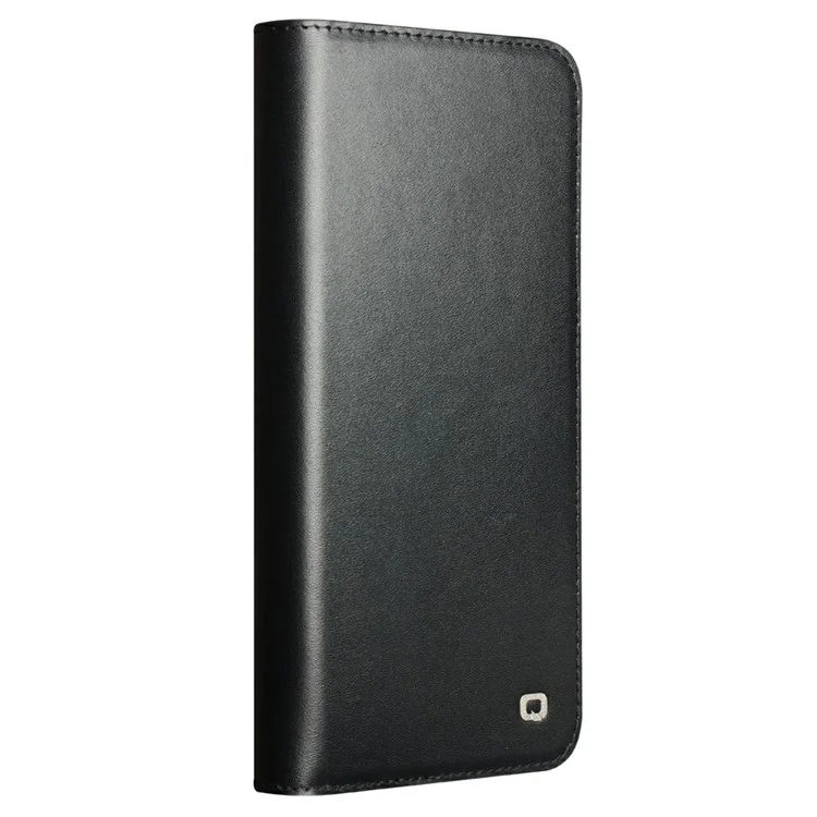 QIALINO Per Samsung Galaxy S25+ Custodia in Vera Pelle di Mucca Portafoglio Copertina - Nero