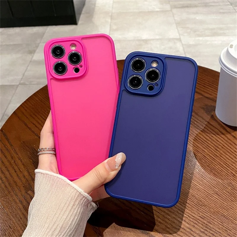 For iPhone 14 Pro Max Case PC + TPU Heat Dissipation Phone Back Cover Skin Touch - Blue