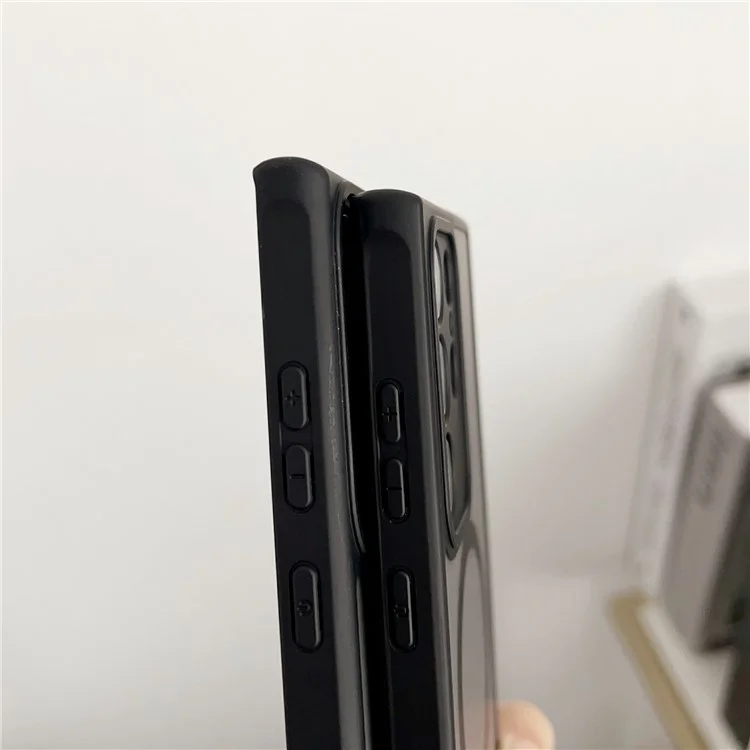 Étui pour Samsung Galaxy S23 Ultra Compatible avec MagSafe TPU + PC Finition Mate au Toucher - Noir