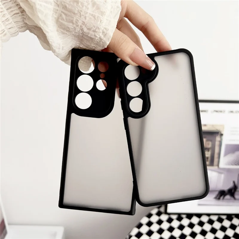 For Samsung Galaxy S23 Magnetic Case TPU + PC Skin Touch Matte Phone Cover - Black
