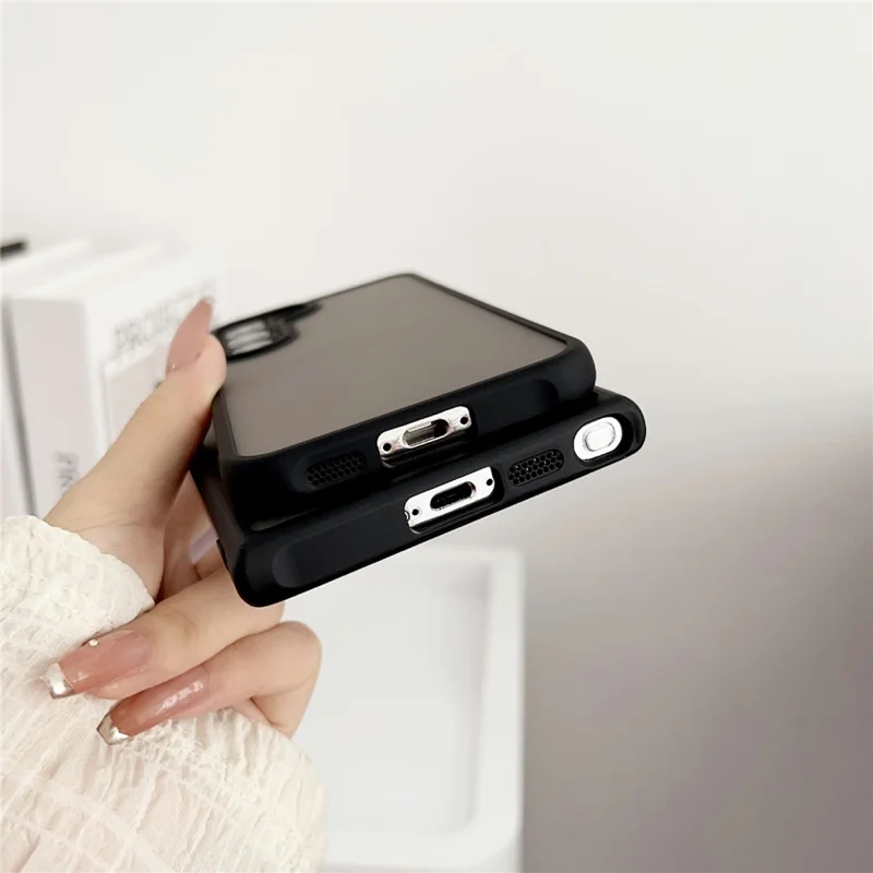 For Samsung Galaxy S23 Magnetic Case TPU + PC Skin Touch Matte Phone Cover - Black