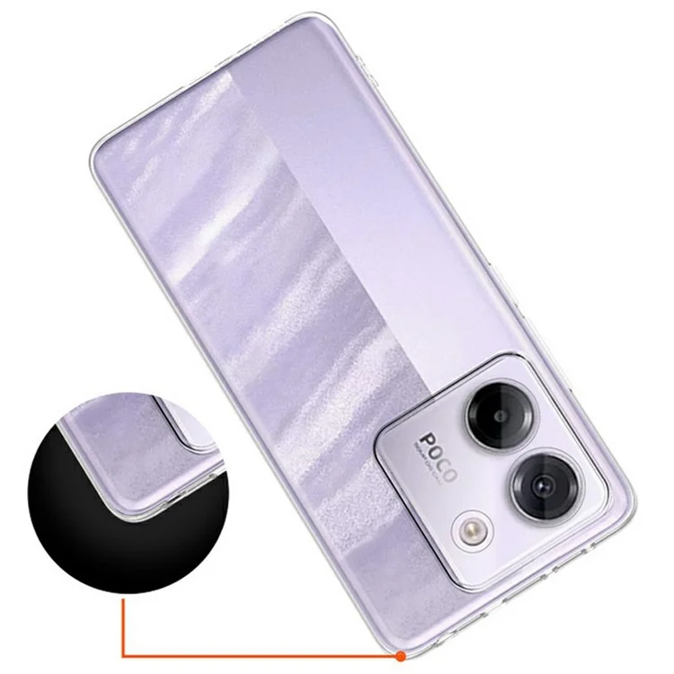 For Xiaomi Poco M7 Pro 5G Clear Phone Case Ultra-Thin Flexible TPU Back Cover
