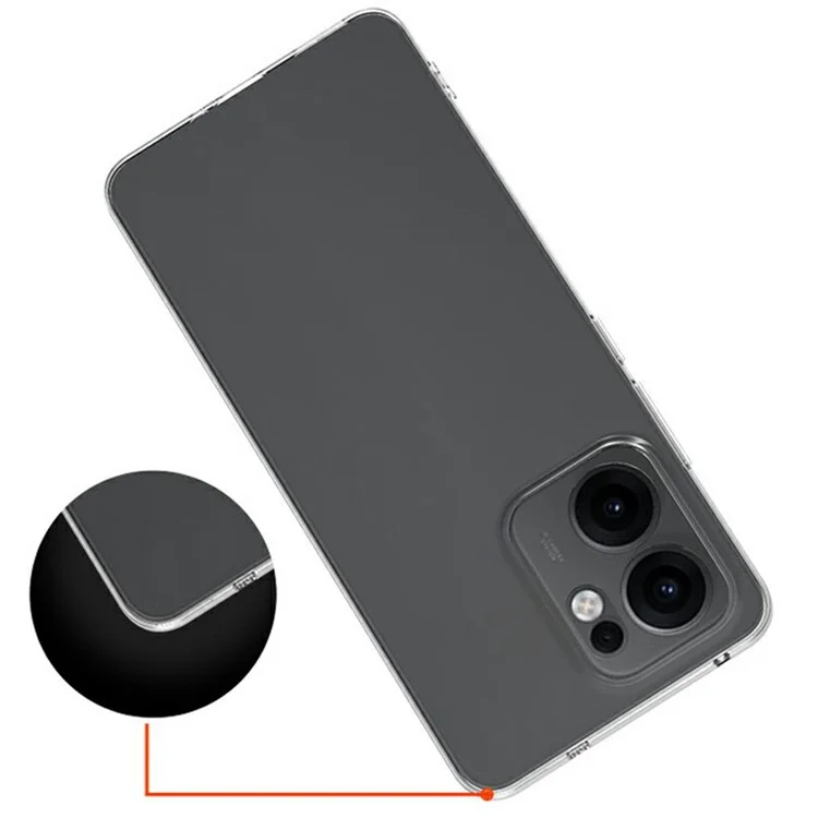 Funda transparente ultrafina de TPU flexible para Oppo Reno13 F 5G