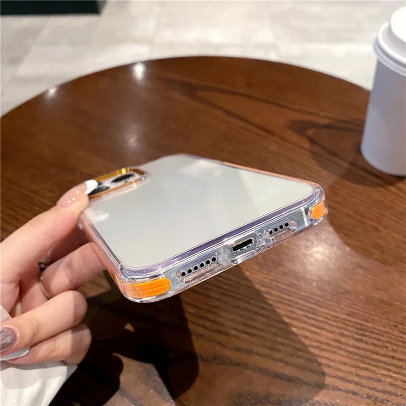 For iPhone 14 Pro Max Phone Case Ultra Clear Shockproof PC + TPU Back Cover - Orange