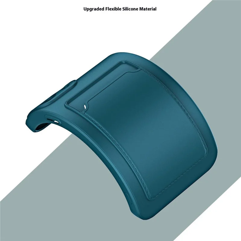 For Samsung Galaxy S25 Ultra Case Soft Silicone Phone Back Cover with Card Holder - Dark Blue