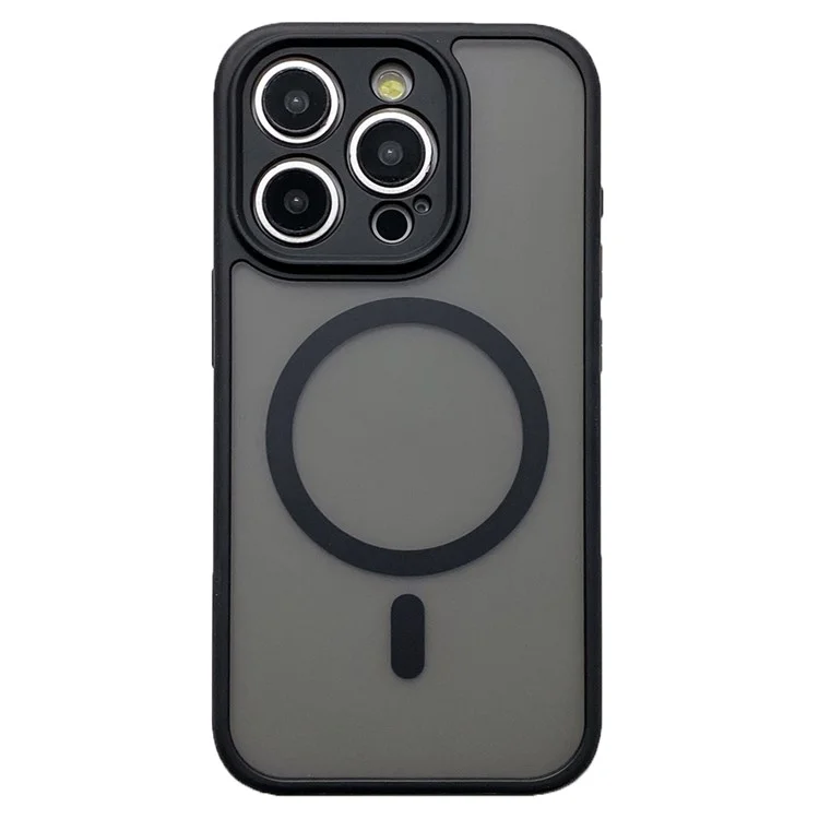 For iPhone 14 Pro Case Compatible with MagSafe PC + TPU Heat Dissipation Back Cover - Black