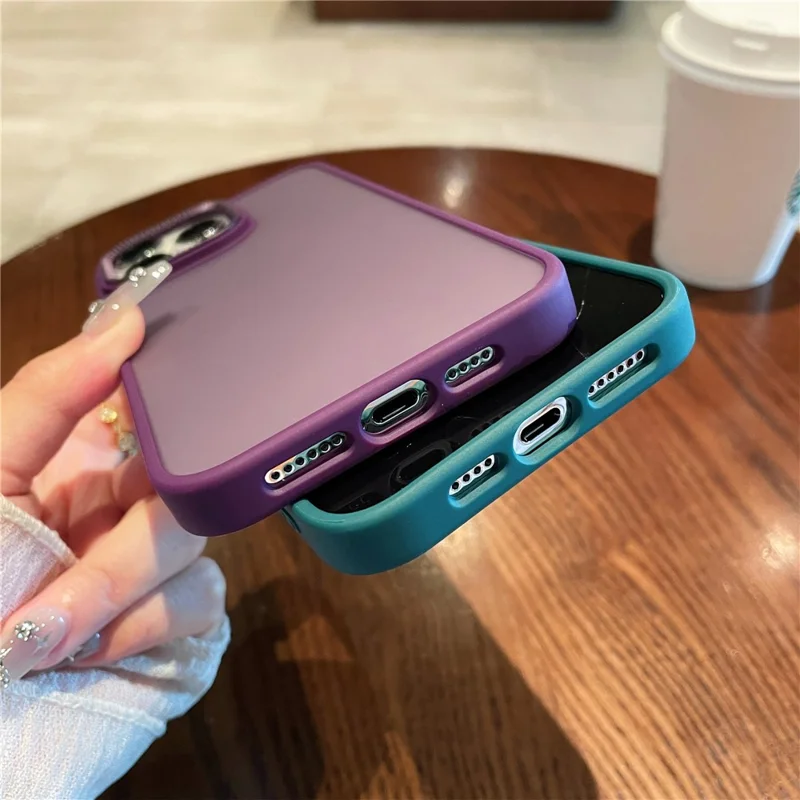 For iPhone 14 Pro Case Gear Inspired Design PC + TPU Skin Touch Phone Cover - Dark Blue