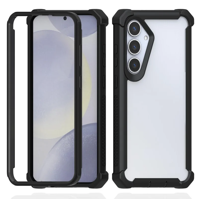 Cover per Samsung Galaxy A25 5G (Globale) con Design Rinforzato agli Angoli TPU + PC Antiurto - Nero