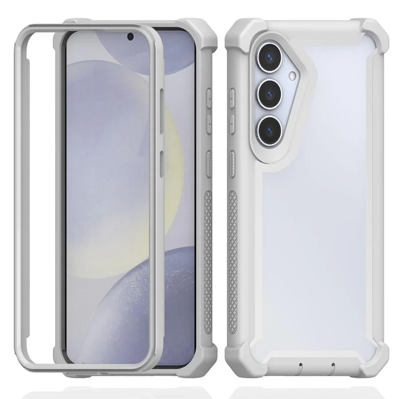 For Samsung Galaxy A25 5G (Global) Case Reinforced Corner Design TPU + PC Shockproof Phone Cover - Grey
