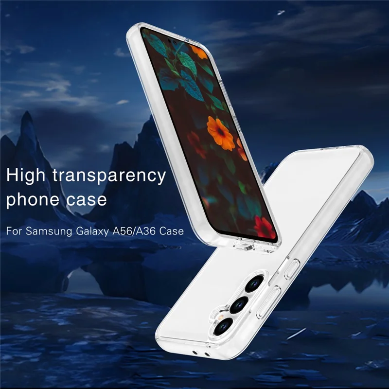For Samsung Galaxy A37 5G / A36 5G / A56 5G Case PC + TPU Shockproof Clear Phone Cover - Transparent
