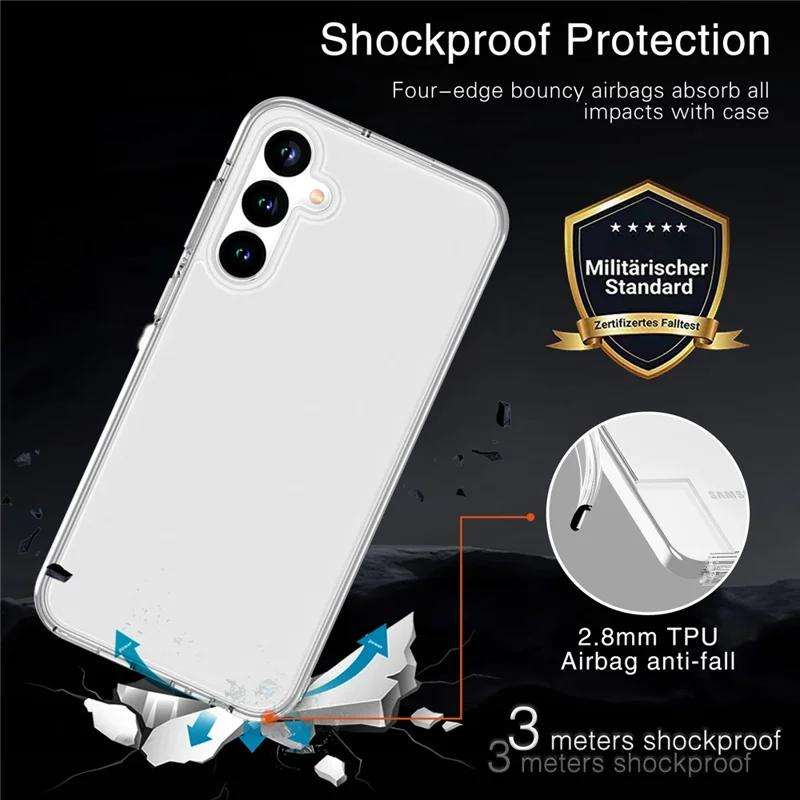 For Samsung Galaxy A37 5G / A36 5G / A56 5G Case PC + TPU Shockproof Clear Phone Cover - Transparent