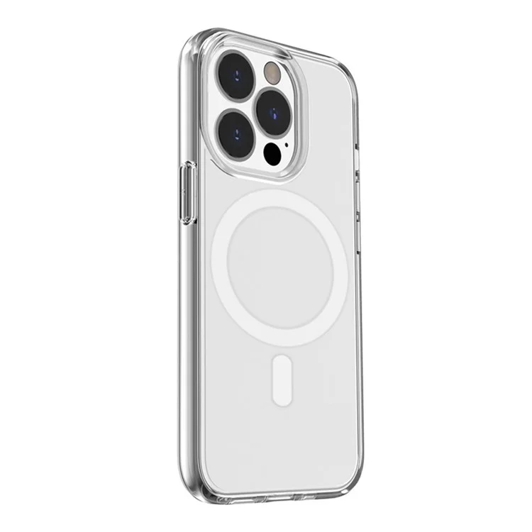 Pour iPhone 14 Pro Étui magnétique compatible avec MagSafe PC + Coque de téléphone TPU transparente - Transparent