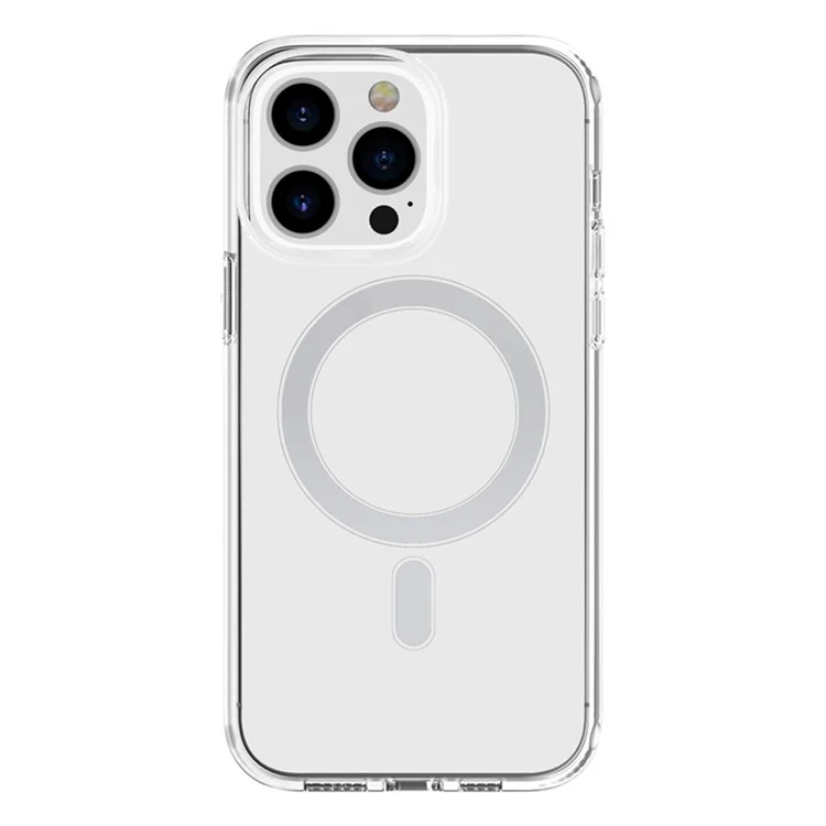 Pour iPhone 14 Pro Étui magnétique compatible avec MagSafe PC + Coque de téléphone TPU transparente - Transparent
