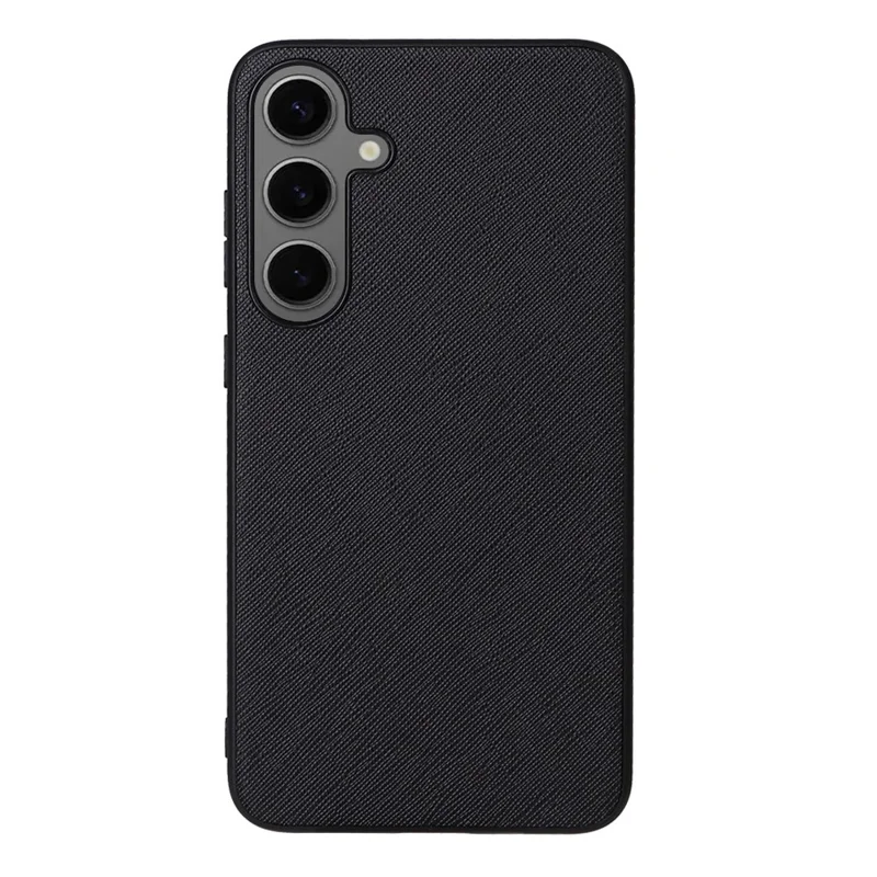 For Samsung Galaxy S25 Case PU Leather+TPU+PC Phone Back Cover - Cross Texture