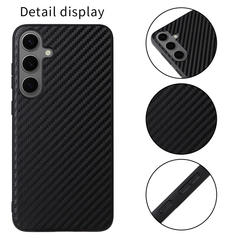 For Samsung Galaxy S25 Case PU Leather+TPU+PC Phone Back Cover - Cross Texture