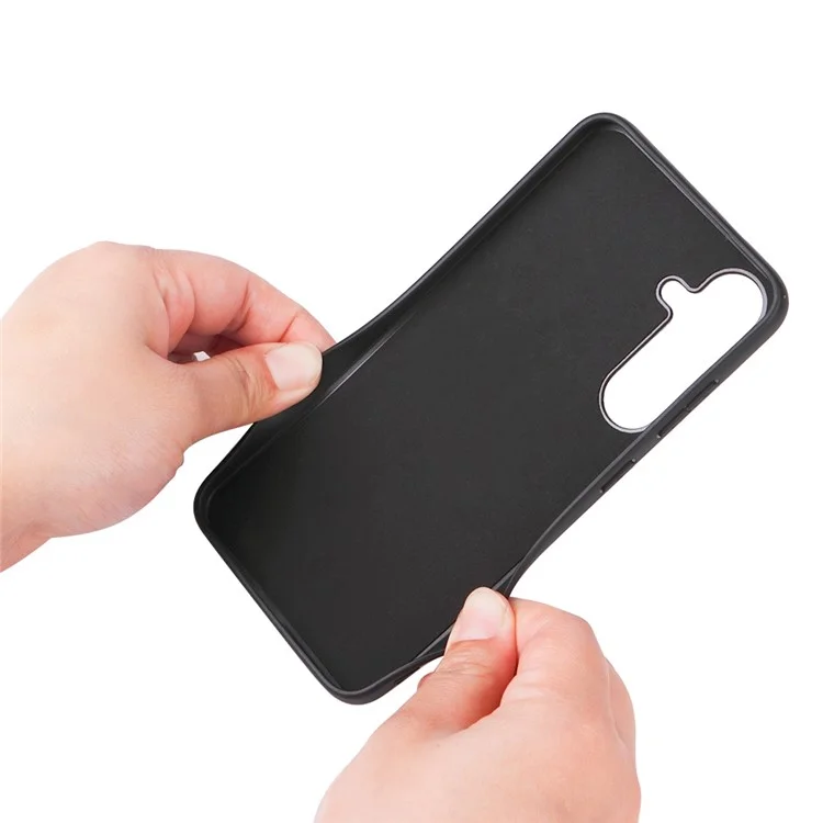 For Samsung Galaxy S25+ Case PU Leather+TPU+PC Phone Back Cover - Carbon Fiber Texture