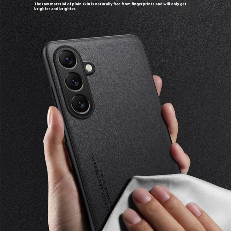 Cover per Samsung Galaxy A15 5G / 4G Custodia Antiurto in TPU + Pelle con Texture - Nero