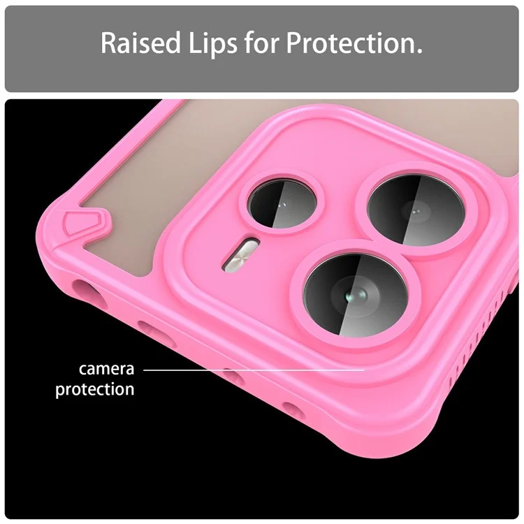 For Xiaomi Redmi Note 14 5G Case Hybrid Frosted Phone Back Cover - Pink