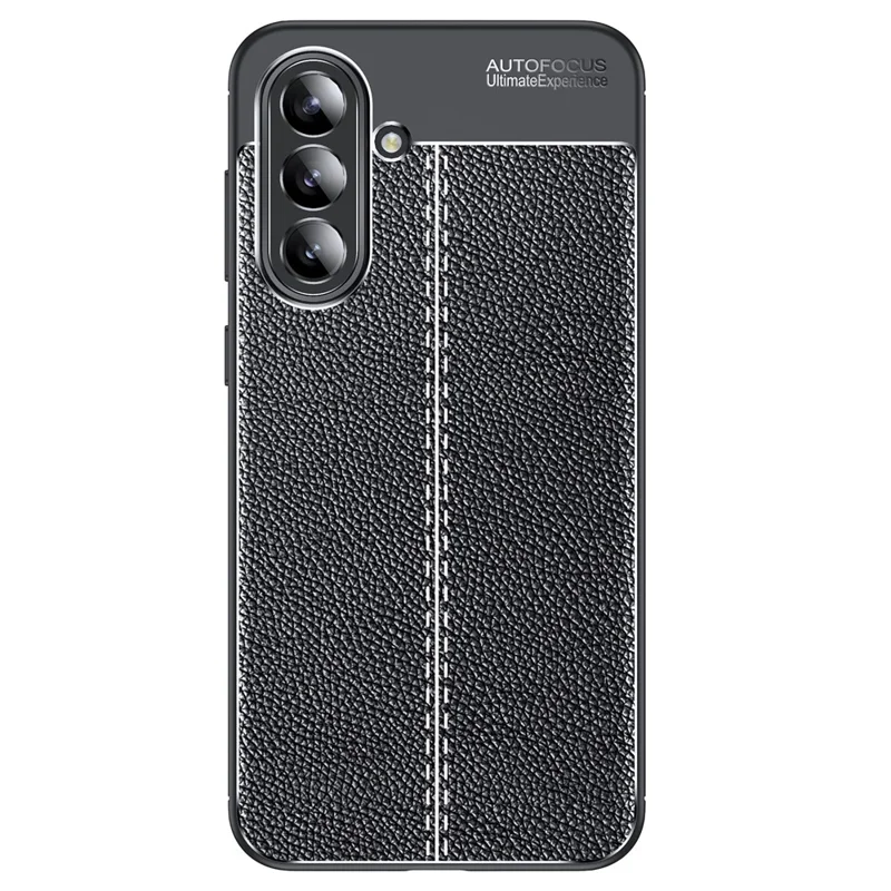 For Samsung Galaxy A26 5G Case Litchi Texture TPU Flexible Phone Cover, Black