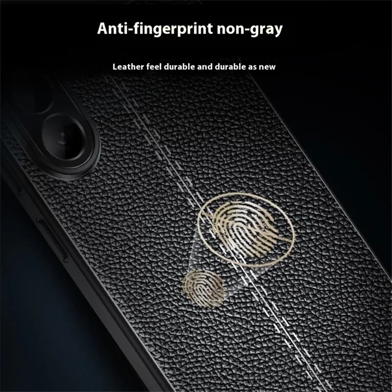 For Samsung Galaxy A26 5G Case Litchi Texture TPU Flexible Phone Cover, Black